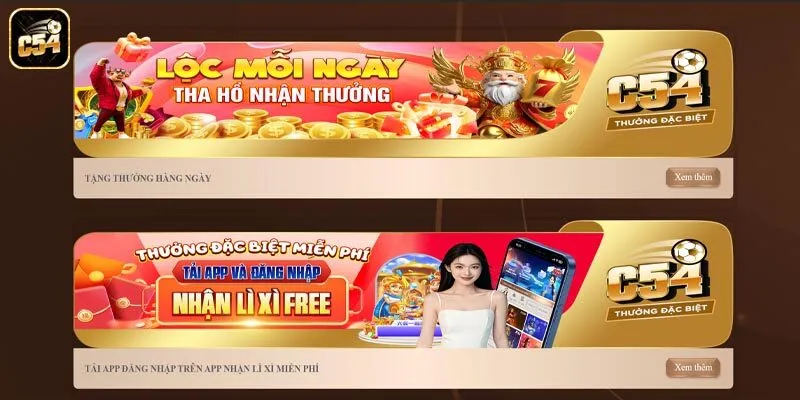 khuyến mãi ưu đãi độc quyền tại c54